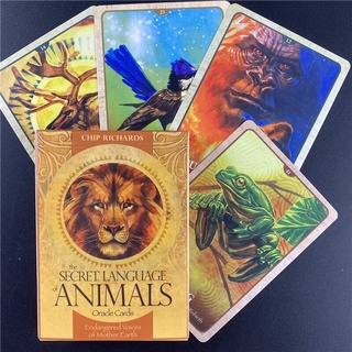 พร้อมส่ง 🇹🇭The Secret Language of Animals Tarot Oracle Deck english party Card Games