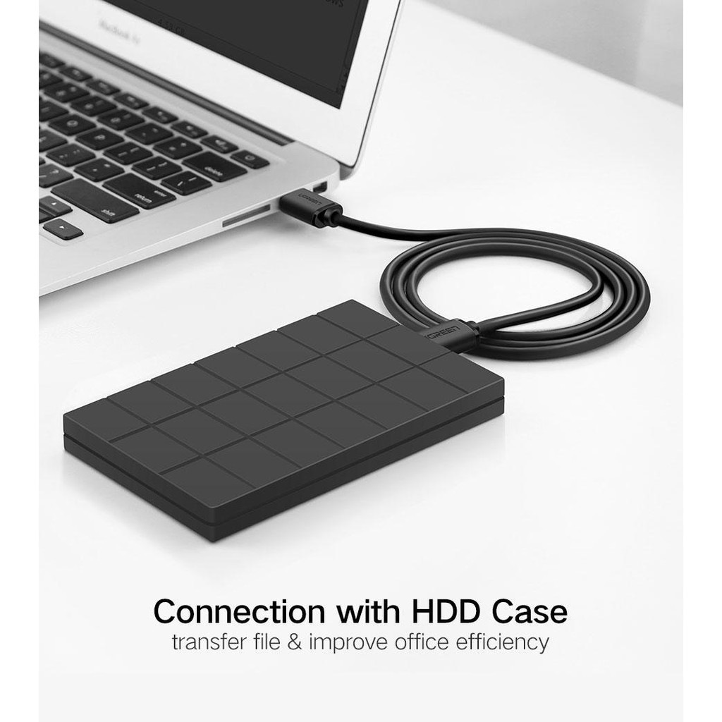 UGREEN รุ่น US102 สาย USB 2.0 Male to Male ความยาวสาย 1 - 1.5 เมตร Nickle-Plated