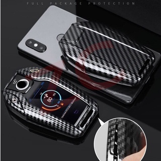 กรอบกุญแจรีโมทรถยนต์ BMW เคสกุญแจรถ X3 / X5 / Series5 / Series7 ลายเคฟล่า กรอบเคสกุญเเจรถยนต์ เคสกุญเเจรถอีซูซุ BMW