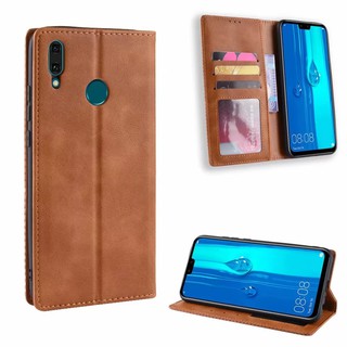 Flip Case Huawei Y9 2019 P Smart 2019 Enjoy 9 Y7 Pro 2019  Honor V20 Honor 8A Card Retro Flip PU Leather Case Cover