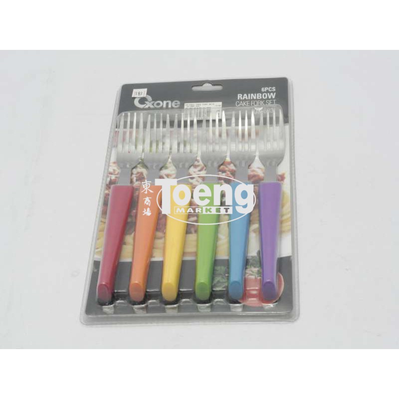 เค้ก RAINBOW FORK SET6 OX-603 OXONE / เค้ก FORK / OXONE เค้ก FORK