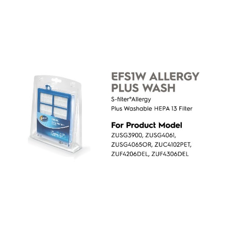 ฟิลเตอร์เครื่องดูดฝุ่น Electrolux รุ่น ZUSG3900 , ZUSG4061 , ZUSG4065OR , ZUC4102PET , ZUF4206DEL , 
