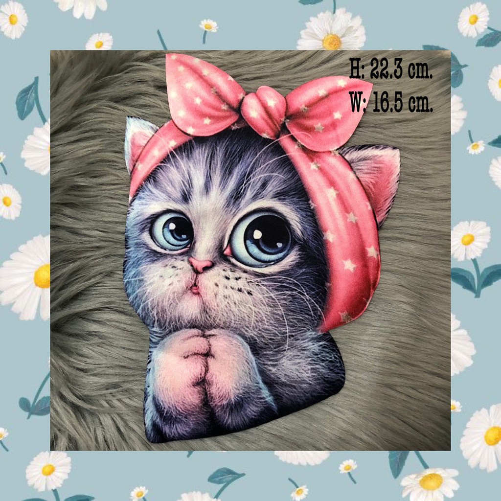 ตัวเย็บไม่มีกาว CAT COLLECTION อาร์มติดเสื้อ ตัวรีดติดเสื้อ ตัวรีดติดผ้า ติดแมส ติดกระเป๋า ติดรองเท้า