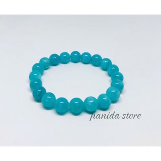 กำไลหิน อะมาโซไนต์(Amazonite)"หินแห่งความหวัง" 8-10-12 มิล