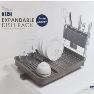 ชั้นคว่ำจานตั้งพื้น KECH H2670 สีเทาดำ