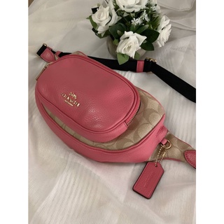 (สด-ผ่อน)🎗แท้100% COACH COURT BELT BAG IN SIGNATURE CANVAS (#COACH