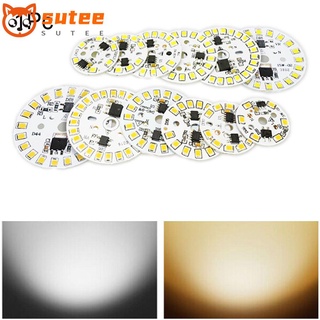 Suer ชิปไดร์เวอร์ Ac220V 2835 Smd 15W 12W 9W 7W 6W 5W 3W ทรงกลมสีขาวหลายสี 1 ชิ้น