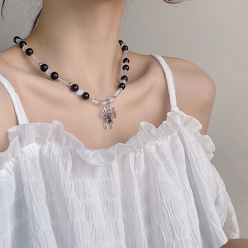 National Tide Dark Spider Pendant Necklace Hip-hop Ins Niche Design ...