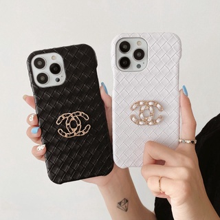 เคสโทรศัพท์มือถือหนังนิ่ม ลายสาน แบรนด์หรู แฟชั่น สําหรับ iPhone 13 13 Pro 12 Pro Max 11 12 Pro 13 Pro Max