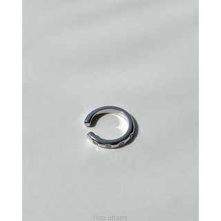 [all silver 925] hoo.stores Classy Big Cuff (Rhodium plated) ต่างหูหนีบเงินแท้ s925