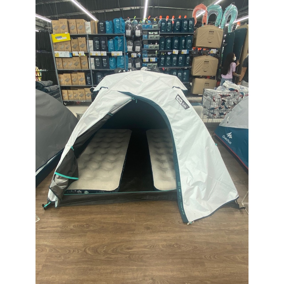 🔥พร้อมส่ง🔥 QUECHUA เต็นท์ รุ่น MH100 FRESH BLACK ขนาด 2-3 คน แข็งแรง กันแดด UV99% กันน้ำได้ดี กาง/จั