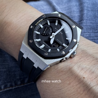 G-Shock AP Casioak Twotone Black Silver Gen4 with Rubber Strap