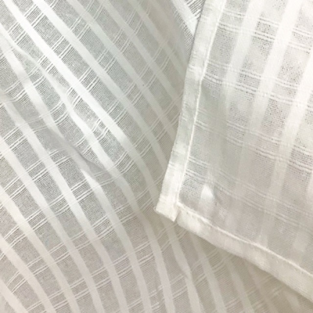 แนะนำ ผ้าม่าน ผ้าม่านหน้าต่าง สไตล์มินิมอล แบบมีเชิง 110x150 cm ผ้าฝ้ายแบบโปร่งพริ้วสีขาว B150 ราคาพิเศษ มีเก็บเงินปลายทาง