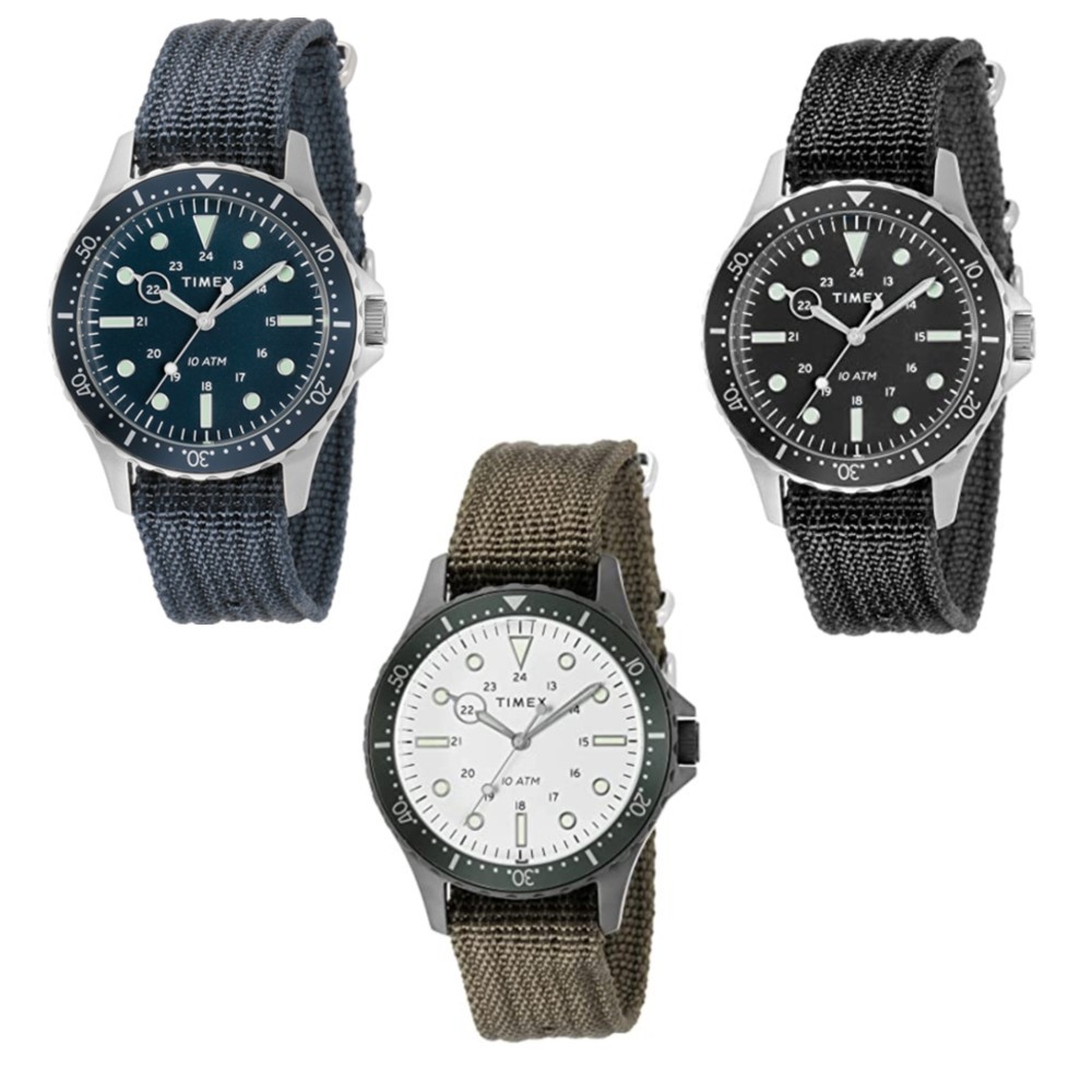 Timex TW2T75400 ,TW2T75500 , TW2T75600  NAVI XL 41MM SST นาฬิกาข้อมือผู้ชาย สายผ้า หน้าปัด 41 มม.