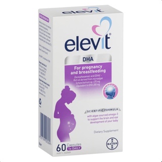 Elevit DHA For Pregnancy and Breastfeeding Algae oil 60 capsules ดีเอชเอ การตั้งครรภ์ ให้นมลูก น้ำมันสาหร่าย