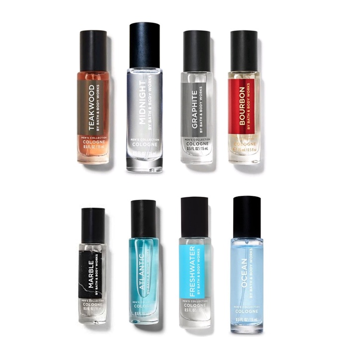 Bath & Body Works Cologne รุ่น Men's Collection กลิ่น Teakwood , Noir , Marble , Freshwater , Ocean 