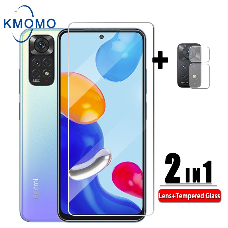 [2 ใน 1] ฟิล์มใส ฟิล์มกระจก Xiaomi Redmi Note 13 Pro 5G 12 4G + 11 11s 10 10s 9 9s Plus ฟิล์มเลนส์กล้องสำหรับ ฟิล์มกระจกนิรภัย แบบใส กันรอยหน้าจอ