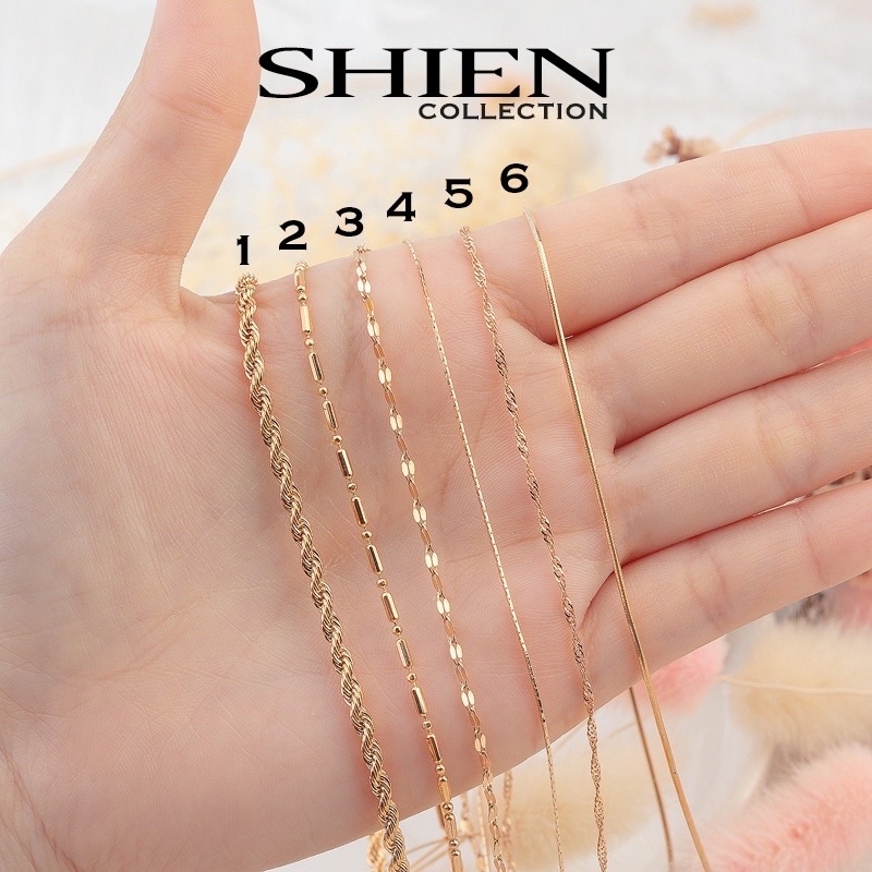 สร้อยคอทอง18k ยาว18นิ้ว ลายสวย พร้อมส่ง (441)