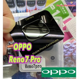 OPPO Reno7 / 7Pro (3D) ออปโป้ โอปโป้ ฟิล์มกันรอย ฟิล์มกระจก กันรอย ฟิล์มกระจกนิรภัยครอบเลนส์กล้อง (3D) (Black Lens)