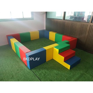 ห้องบอล บ่อบอลสี่เหลี่ยมนุ่มนิ่ม +บันได , คอกกั้นเด็ก เบาะนุ่ม กันกระแทก