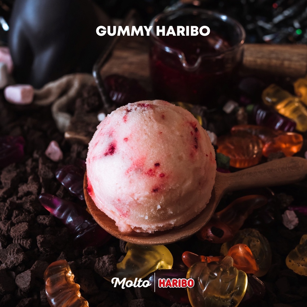 Gummy Haribo (ไอศกรีม​ Halloween กัมมี่ ฮาริโบ 1 ถ้วย 16 oz.) - Molto premium Gelato