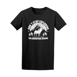 พร้อมส่ง เสื้อยืดแขนสั้น คอกลม ผ้าฝ้าย 100% พิมพ์ลาย DonT Stop Exploring Adventure Image By Shutterstock หลากสี แฟชั่นฤ