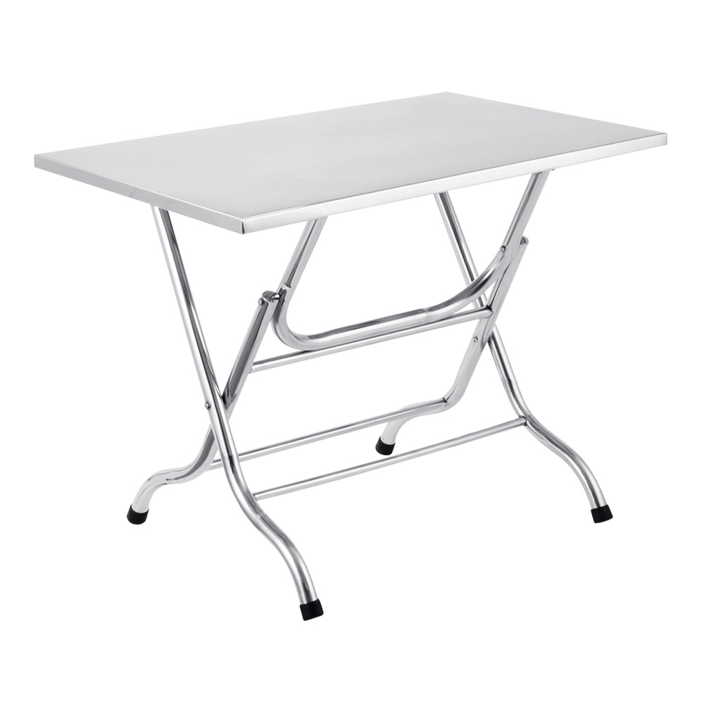 QLineโต๊ะพับเหลี่ยม 70x110 ซม. หน้าเรียบ ST-102/2