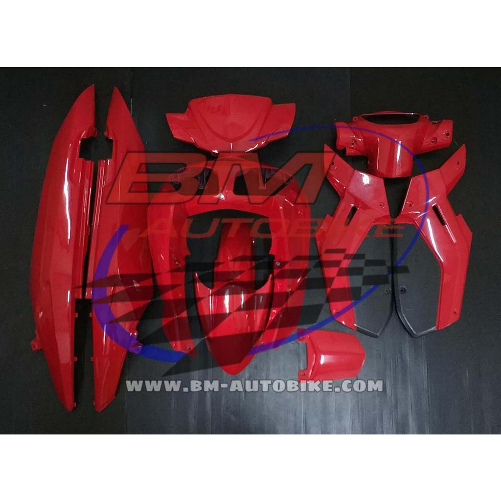 ชุดสี NOUVO MX 9 ชิ้น สีแดงสด  เฟรมรถ กรอบรถ Yamaha นูโวMX สีตามรูปมาตรฐานจากโรงงานผู้ผลิต