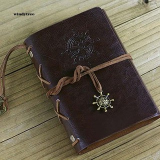 WDTE_Retro Helm String Faux Leather Journal Travel Blank Diary A5 Loose-leaf Notebook