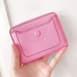 👑OriginaI 100%👑 กระเป๋าสตางค์ สีชมพู MARC JACOBS Womens Coin Case  ZIP CARD CASE