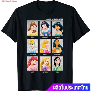 เสื้อยืดผู้ชายMy Trendy Store ดิสนีย์เสือยืดผู้ชาย เสื้อบอดี้โ Disney Princesses Class Of Ever After Color Graphic T-Shi