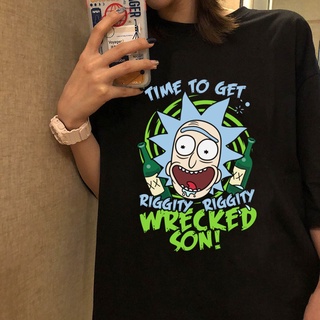 🌟พร้อมส่ง🌟Rick and morty เสื้อยืด geek nerd fanart science sci-fi Rick ond morty Schwift Evolution white Men Women tshir