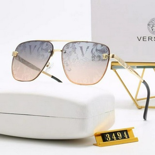 Versace ใหม่ แว่นตากันแดดแฟชั่น กัน UV เหมาะกับการพกพาเดินทาง ขับรถ และออกไปข้างนอก ชายหาด สําหรับผู้ชาย และผู้หญิง 3494