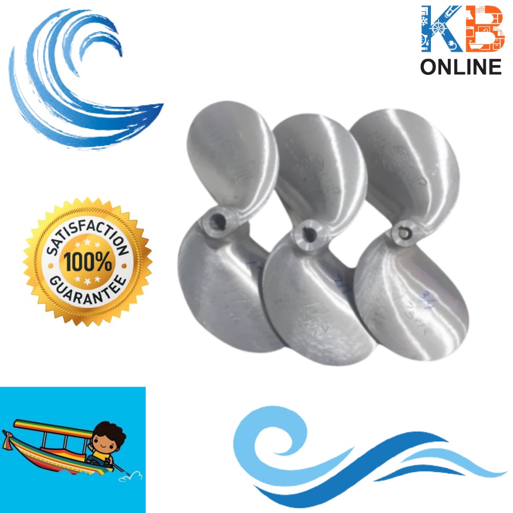 y2k ใบจักรเรือ ใบพัด โรงงานจักรวาล กว้าง 13,14,15 นิ้ว รูเพลา 3/8, 7/8 นิ้ว (Long Tail Boat Propelle