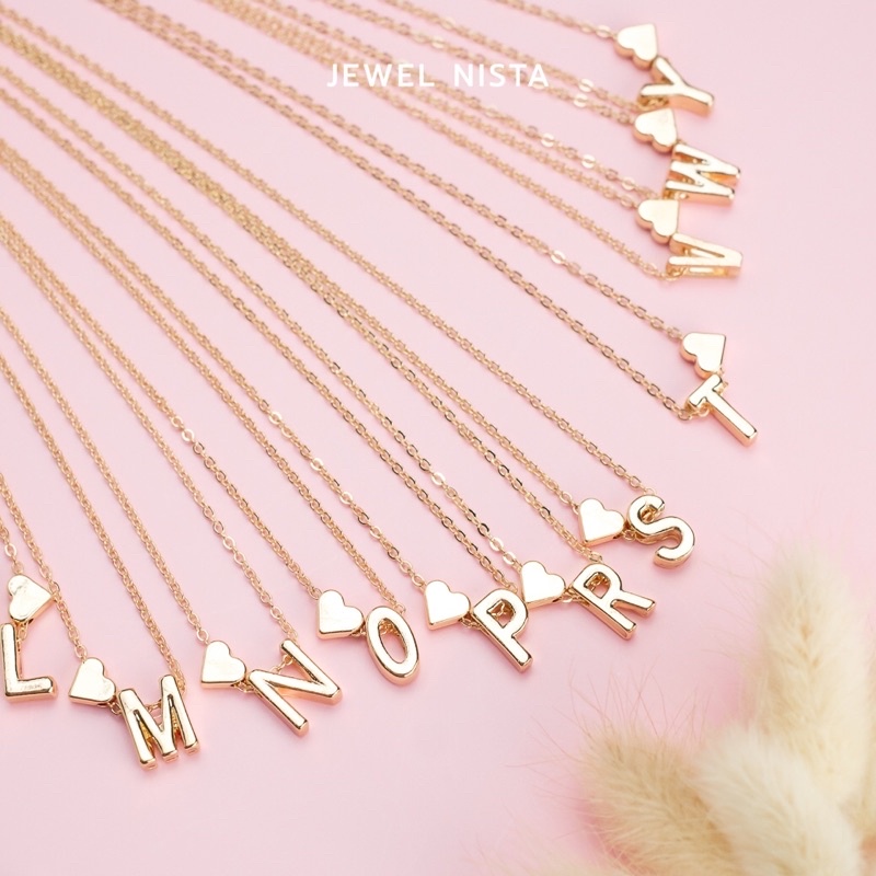 so you necklace สร้อยคอตัวอักษร หัวใจ