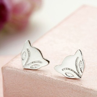 เงิน Fox Earrings ต่างหู 925 เงิน Fashion Women เรา Classic WE5R