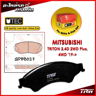 TRW ผ้าเบรคหน้า MITSUBISHI TRITON 2.4D 2WD Plus, 4WD 19-&gt; (GDB8027)