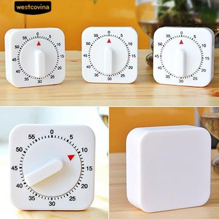 Novelty White Square 60 นาทีเครื่องนับเวลาเครื่องวัดอัตโนมัติสำหรับห้องครัว