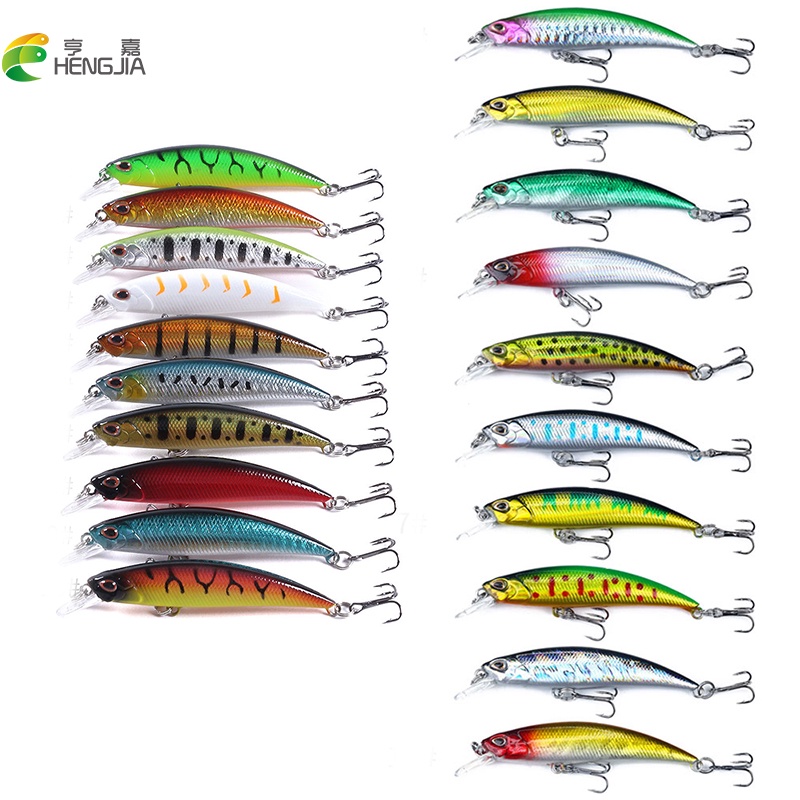 HENGJIA 9g 8 ซม./8.8 ซม.จมหรือลอยเหยื่อตกปลา Minnow Wobbler Trolling เหยื่อ Hard ประดิษฐ์ Crankbait Bass ปลาคาร์พเหยื่อตกปลา