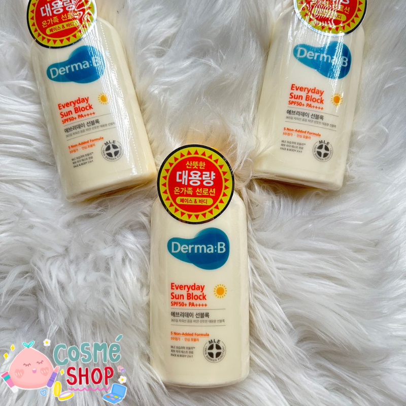 ส่งไว24ชม.️Derma B Everyday Sun Block SPF50 PA 200ML 더마비 에브리데이 선블록 ...