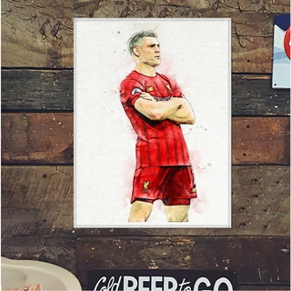 โปสเตอร์ ผ้าแคนวาส James Milner (1) Liverpool เจมส์ มิลเนอร์ นักเตะ ลิเวอร์พูล ภาพวาด ศิลปะ นักบอล นักฟุตบอล