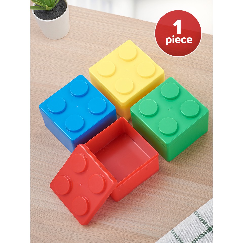 กล่องเก็บของอเนกประสงค์ กล่องพร้อมฝาปิด Building Block Storage Box