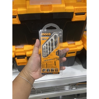 INGCO ดอกสว่านเจาะเหล็ก 6 ตัวชุด (2 - 8 มม.) รุ่น AKDB1065 ( 6 Pcs HSS Drills Set )