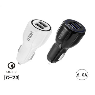 Newที่ชาร์จในรถ USB Car Charger 2ช่อง ยี่ห้อ HOLO รุ่น C-23 Quick Charge 3.0 ควิกชาร์จ 3.0 ชาร์จเร็ว SUPER