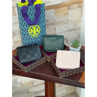 💕Tory burch fleming bifold mini wallet กระเป๋าสตางค์ทรงพับ2ตอน งานช้อป