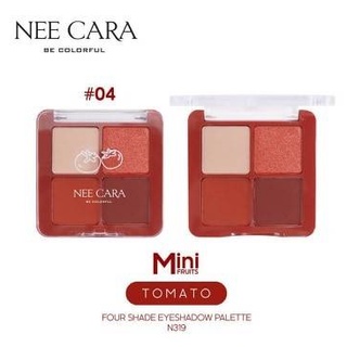 (แท้) Nee Cara Mini Fruit Four Shadow Eyeshadow Palette 8g นีคาร่า มินิ ฟรุต โฟร์เฉด อายแชโดว์ พาเลท แต่งหน้า N319