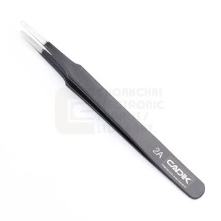 Cadik แหนบ สแตนเลส ชุบ Epoxy ปลายโค้งมน Anti-Magnetic รุ่น 2A