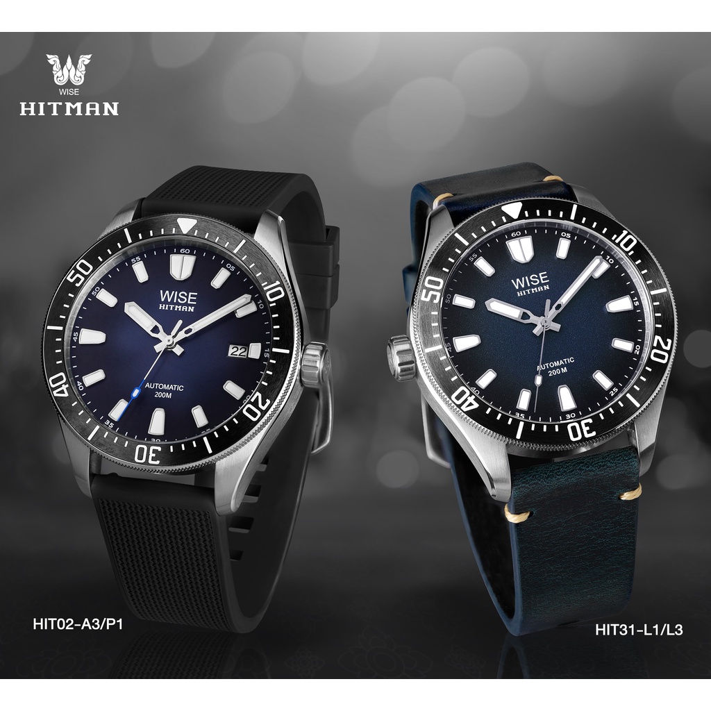 WISE รุ่น HITMAN Automatic 200 m. นาฬิกาผู้ชาย รหัส HIT31 No date (ระบุ ...