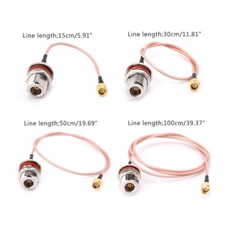 Rr N Female Bulkhead To SMA Male Plug RG316 สายเคเบิลพิกเทล RF สายโคแอ็กเชียลจัมเปอร์