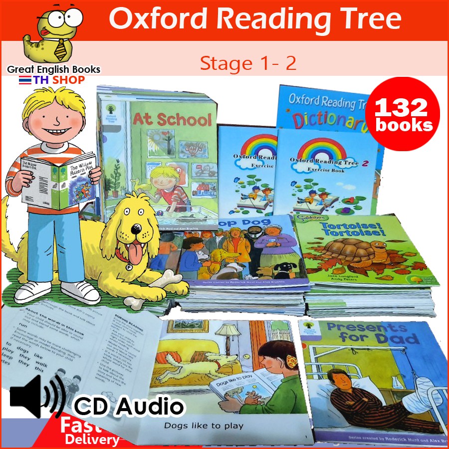 พร้อมส่ง Kerry  Oxford Reading Tree stage 1 - 2 Biff Chip จำนวน 132 Books + ปกด้าน +มีข้อความทุกเล่ม